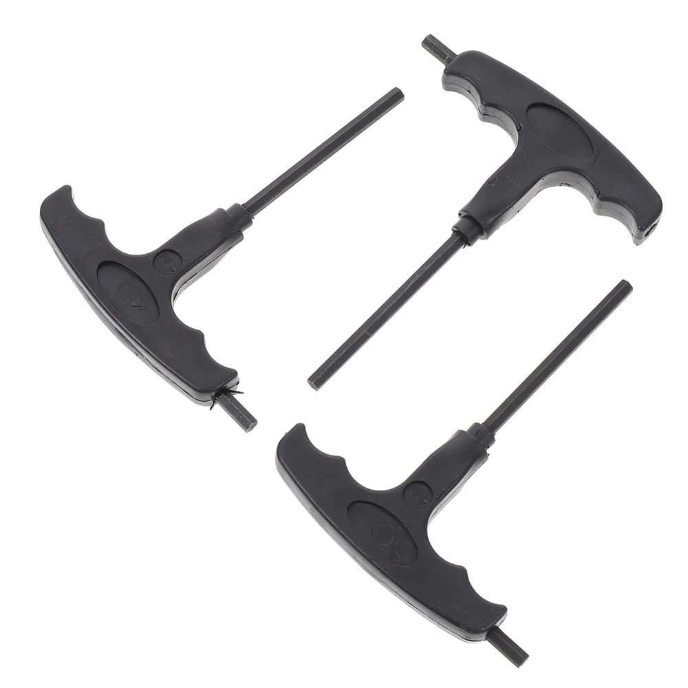 WOONEKY 4pcs Roller Skates Wrench Tool T-Shaped Screwdriver for Easy Wheel Removal and Maintenance Black Design for Inline and Ice Skating Accessories