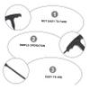 WOONEKY 4pcs Roller Skates Wrench Tool T-Shaped Screwdriver for Easy Wheel Removal and Maintenance Black Design for Inline and Ice Skating Accessories view 4