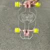 24'' Penny Ghost Board- Acrylic Penny Longboard with LED Wheels For a Smooth Ride- Travel-Size Clear Skateboard Offers Easy Control & Style- Cruise Freely with Skateboard for All Ages- Clear Butterfly view 2