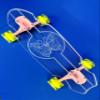24'' Penny Ghost Board- Acrylic Penny Longboard with LED Wheels For a Smooth Ride- Travel-Size Clear Skateboard Offers Easy Control & Style- Cruise Freely with Skateboard for All Ages- Clear Butterfly view 4