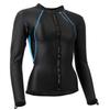 Sharkskin Women's Chillproof Long Sleeve Full Zip Top, Black/Blue, 4 view 1