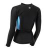 Sharkskin Women's Chillproof Long Sleeve Full Zip Top, Black/Blue, 4 view 2