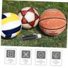 Sosoport 2sets Inflatable Toy Air Pump for Sports Portable Inflator for Swim Soccer Basketball Yoga Lightweight Design Multiple Nozzles view 2