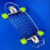24'' Penny Ghost Board- Acrylic Penny Longboard with LED Wheels for a Smooth Ride- Travel-Size Clear Skateboard Offers Easy Control & Style- Cruise Freely with Skateboard for All Ages- Fishbone view 2