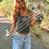 GHOST BOARDS Clear Longboard- Riptide 33" Skinny Cruiser with LED Glow Wheels & Non-Slip Deck for Smooth Rides- Sleek Ghost Longboard Offers Control & Balance- Cruise Freely on Pro Boards for Adults view 2