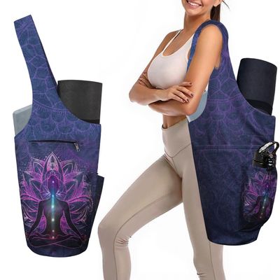 saniwu Yoga Mat Bags for Women Fit Large Capacity Gym Mats Blocks with Waterproof Wet Pocket Durable Pilates Tote