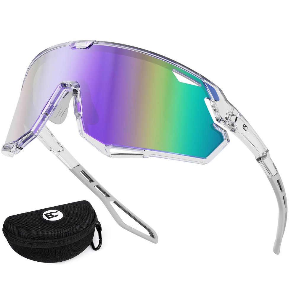 BIRCEN Mens Sports Baseball Sunglasses: TR90 Lightweight Cycling Glasses Wrap Around Running Glasses for Outdoor MTB Bike