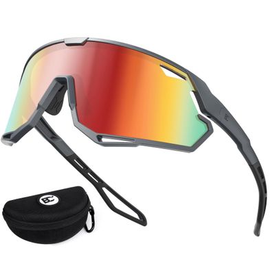 BIRCEN Mens Sports Baseball Sunglasses: TR90 Lightweight Cycling Glasses Wrap Around Running Glasses for Outdoor MTB Bike