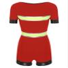 winying Womens Halloween Firefighter Leotard Rompers One Piece Jumpsuit Firemen Cosplay Costume Red XX-Large view 4
