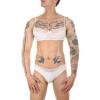 Sissy Lingerie Set for Men Male Lace Floral Bowknot Bra Low Rise Mesh Panties Crossdresser Underwear White view 1