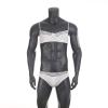 Sissy Lingerie Set for Men Male Lace Floral Bowknot Bra Low Rise Mesh Panties Crossdresser Underwear White view 4