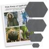 ZESION 8 Pcs Down Jacket Repair Patches - Highly Effective Repair of Nylon Fabric, Waterproof Self-Adhesive Repair Patch for Down Jackets, Tents, Raincoats, Outdoor Equipment (Dark Gray) view 1