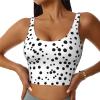 MYGANN Black And White Polka Dot Women'S Lightweight Crew Neck Summer Sports Tank Top For Yoga Pilates Dance Runningxx-Large view 1