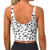 MYGANN Black And White Polka Dot Women'S Lightweight Crew Neck Summer Sports Tank Top For Yoga Pilates Dance Runningxx-Large view 3