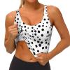 MYGANN Black And White Polka Dot Women'S Lightweight Crew Neck Summer Sports Tank Top For Yoga Pilates Dance Runningxx-Large view 4