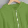 FOCLMP Women Zip Up Cropped Hoodies Long Sleeve Crop Tops Y2K Trendy Jackets Sweatshirts Teen Girl Cute Clothing 2024 Cute Tops Women Green Xl view 2