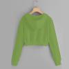 FOCLMP Women Zip Up Cropped Hoodies Long Sleeve Crop Tops Y2K Trendy Jackets Sweatshirts Teen Girl Cute Clothing 2024 Cute Tops Women Green Xl view 4