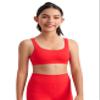 CRZ YOGA Girls Butterluxe U Back Sports Bra - Yoga Athletic Casual Tops Scoop Neck Padded Crop Kids Teen Deep Red Small view 1