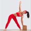 CRZ YOGA Girls Butterluxe U Back Sports Bra - Yoga Athletic Casual Tops Scoop Neck Padded Crop Kids Teen Deep Red Small view 3
