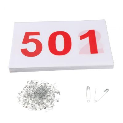 Aymzbd 100x Running Bibs Athlete Numbers Reusable Numbered Race Bibs Race Bibs Sports Bibs for Sports Event Athletics Cycling, 501 to 600