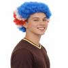 BC GOODS BY Adult Unisex Costa Rica Jumbo Sport Fun Wigs | Afro Patriotic Wig with Breathable Capless Cap for Men and Women| Synthetic Fiber Wig Perfect for Sport's and Halloween Cosplay view 3