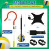 Silipull 4 Pcs Volleyball Spike Trainer Set Volleyball Training Equipment Solo Serve Volleyball Attack Trainer Volleyball Rebounder for Beginners Practicing Serving Spiking Volleyball Gift (Orange) view 2