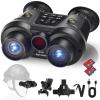 3D VR Night Vision Goggles,8K UHD Night Vision Binoculars for Adults, Auto Wake and Seamless 3D Integration Tech,Infrared Goggles, Rechargeable with 8K Photo & 4K Video,(64 TF Card) view 1
