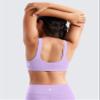 CRZ YOGA Girls Butterluxe U Back Sports Bra - Yoga Athletic Casual Tops Scoop Neck Padded Crop Kids Teen Elfin Purple Large view 2
