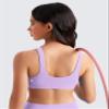 CRZ YOGA Girls Butterluxe U Back Sports Bra - Yoga Athletic Casual Tops Scoop Neck Padded Crop Kids Teen Elfin Purple Large view 4