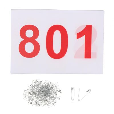 Aymzbd 100x Running Bibs Athlete Numbers Reusable Numbered Race Bibs Race Bibs Sports Bibs for Sports Event Athletics Cycling, 801 to 900