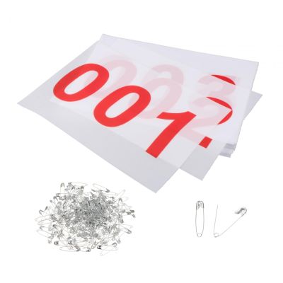 Aymzbd 100x Running Bibs Athlete Numbers Reusable Numbered Race Bibs Race Bibs Sports Bibs for Sports Event Athletics Cycling, 001to100