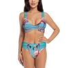 Flamingo Beach Print Women Swimsuit Bikini Set Push Up Cheeky Two Piece Bathing Suit Top Wide Straps view 1
