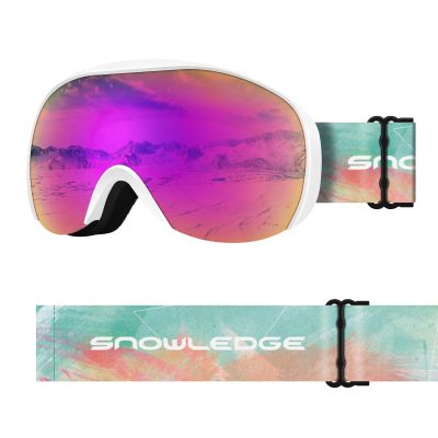 Snowledge Kids Ski Goggles for Boys Girls Aged 4-16, Anti Fog 100% UV Protection Impact Resistant Youth Snow Sports Goggle