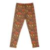 Girls Thanksgiving High Waist Tummy ontrol Workout Pants, Stretch Leggings for Sports Running Fitness (B, 6-7 Years) view 2