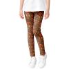 Girls Thanksgiving High Waist Tummy ontrol Workout Pants, Stretch Leggings for Sports Running Fitness (B, 6-7 Years) view 3