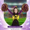 Hanaive 3 Pcs Cheerleading Pom Poms and Large Cheerleader Hair Bow Foil Pompoms Cheer for Team Cheering Squad Dance Rooters Accessories(Purple and Gold,Metallic) view 4