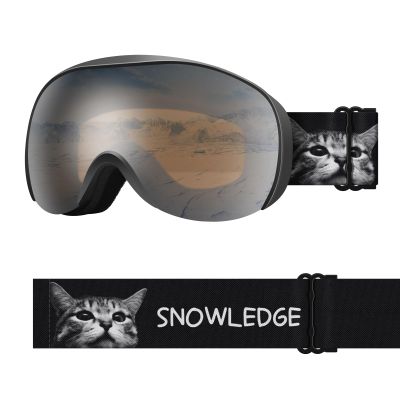 Snowledge Kids Ski Goggles for Boys Girls Aged 4-16, Anti Fog 100% UV Protection Impact Resistant Youth Snow Sports Goggle