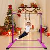 JC-ATHLETICS Gymnastics Bar for Kids Girls Ages 3-15 with Ring for Home Indoor Training Equipment- Steady Steel Construction, Anti-Slip, Easy to Assemble, 3' to 5' Adjustable Height view 2