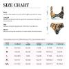 African Animals Print Women Swimsuit Bikini Set Push Up Cheeky Two Piece Bathing Suit Top Wide Straps Black view 4