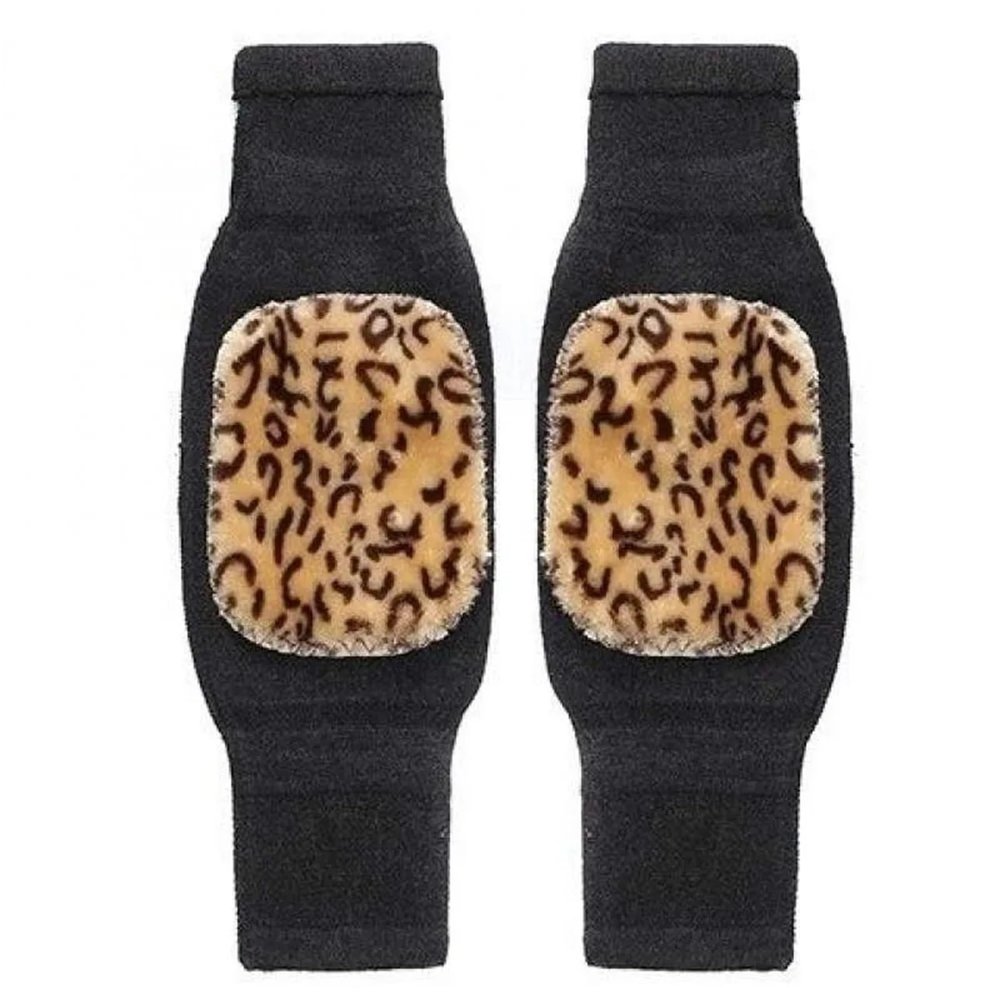 HDNSAUD Winter Protective Knee Pads 1 Pair Winter Knee Pads Warm Men Women Double Thick Wool Protection Knee Plus Velvet Wind and Cold Protective(T4,35-60kg fo M)