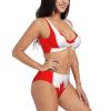 Canadian Flag Print Women Swimsuit Bikini Set Push Up Cheeky Two Piece Bathing Suit Top Wide Straps Black view 2