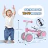 COOLBEBE Baby Balance Bike for 1 Year Old Girls Gift, 2 Year Old Toddler Pink Balance Bike with 4 Silent Wheels, One Year Old Birthday Gift Children for 12M-36M Pre-School (Pink) view 2