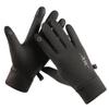 RYANGO Winter Gloves, Windproof Cycling & Running Gloves with Thermal Liner, Anti-Slip Touchscreen, Black, Large view 1