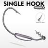 Swimbait Hooks for Bass Fishing - 25pcs Weighted Worm Hook Texas Rig Hooks for Freshwater Saltwater Size 4/0 - Soft Plastics Lures Worms Bait Fishing Hook with Tackle Box view 3