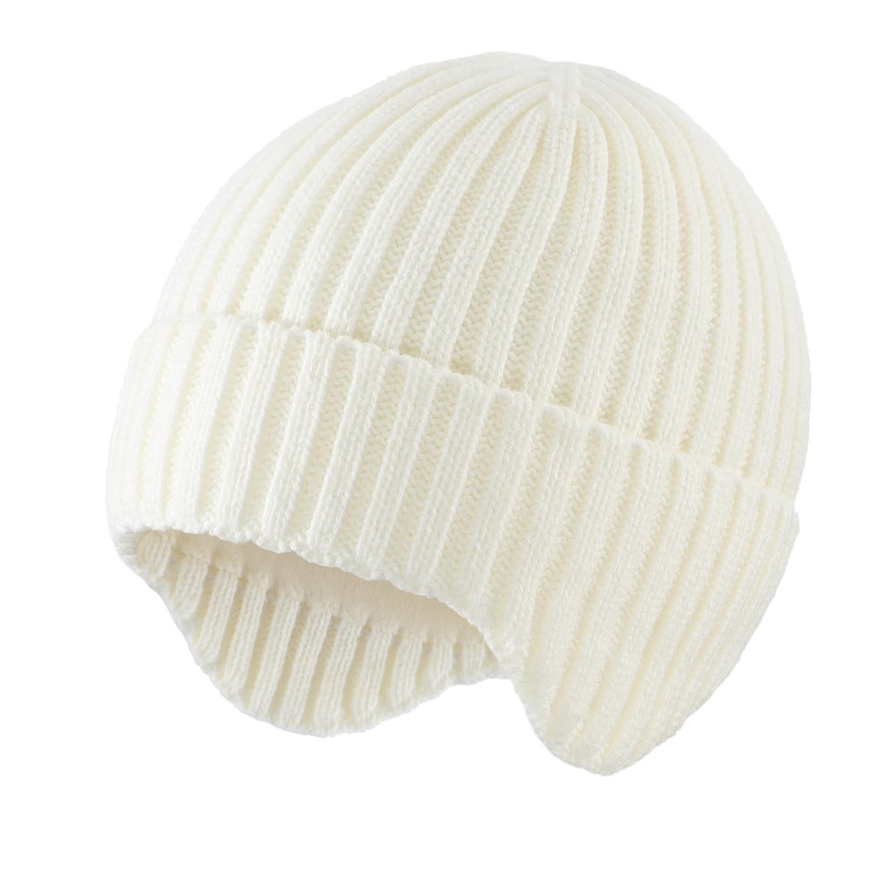 Home Prefer Baby Winter Hats for Boys Girls Kids Toddler Beanie with Earflaps Fleece Lined Knitted Beanie for Cold Weather (US, Age, 3 Years, 7 Years, Beige)