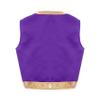 Sinleey Kids Boys Girls Arabian Prince Vest Waistcoat Halloween Fancy Party Performance Competition Purple 6 Years view 2