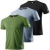 Boyzn Men's 3 Pack Athletic Tee Shirt Quick Dry Active Performance Short Sleeve Running Workout Shirts Black/Gray/Green-3P09-3XL view 1