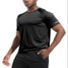 Boyzn Men's 3 Pack Athletic Tee Shirt Quick Dry Active Performance Short Sleeve Running Workout Shirts Black/Gray/Green-3P09-3XL view 2