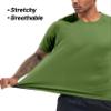 Boyzn Men's 3 Pack Athletic Tee Shirt Quick Dry Active Performance Short Sleeve Running Workout Shirts Black/Gray/Green-3P09-3XL view 4