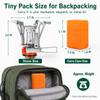 OYMLANX Backpacking Stove, 7/16 Canister Mini Burner with Piezo Ignition view 2